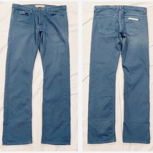 womens DEGAINE luxury straight leg medium blue jeans - sz 33